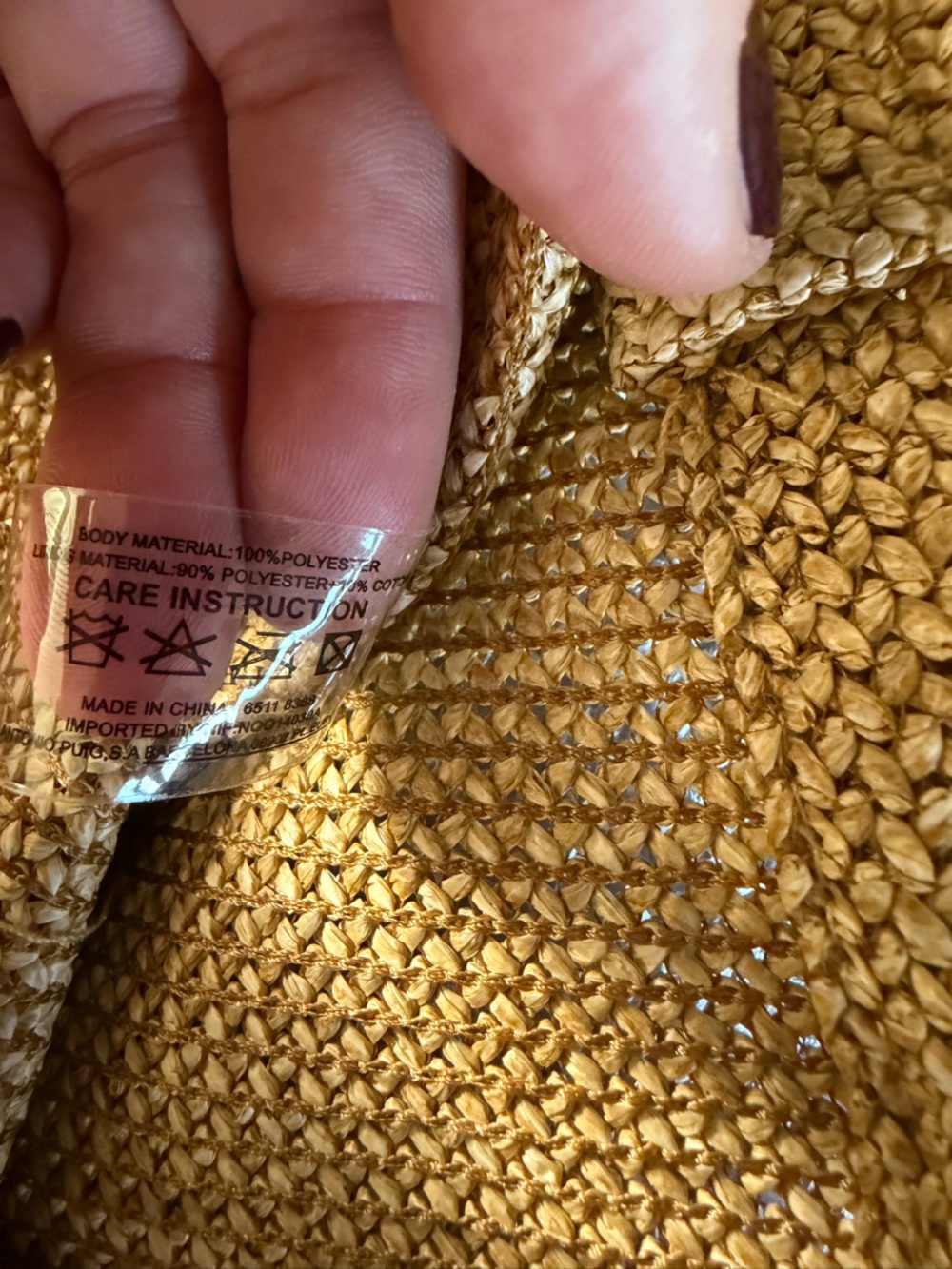 Prada Raffia Tote Bag with Black Logo - Picture 9 of 9